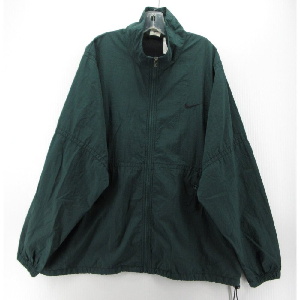 VINTAGE Nike Jacket XL Windbreaker Coat Full Zip Swoosh Logo 90s